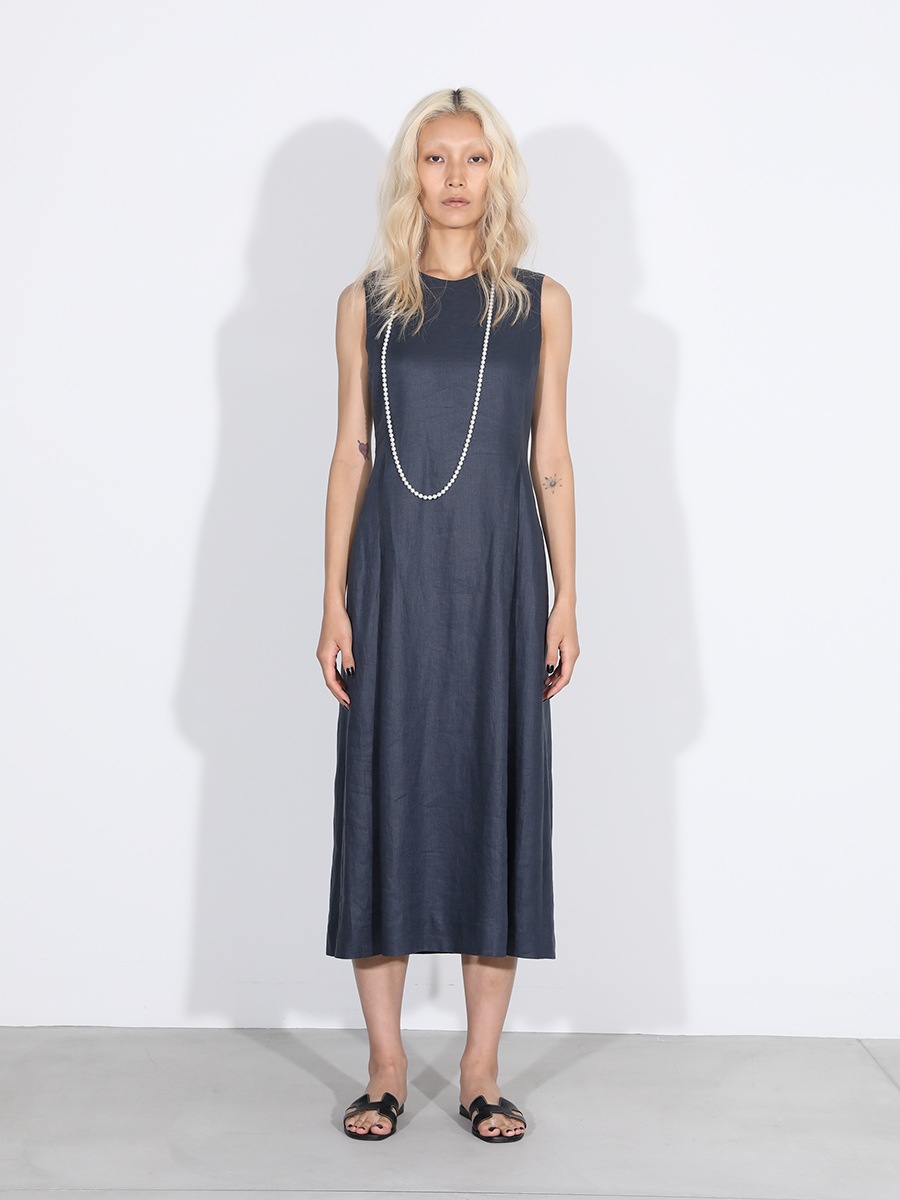 SLEEVELESS DRESS LINEN