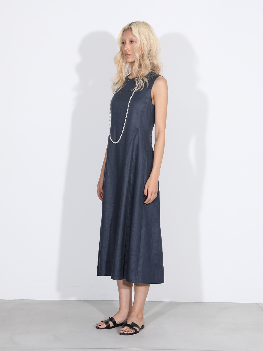SLEEVELESS DRESS LINEN