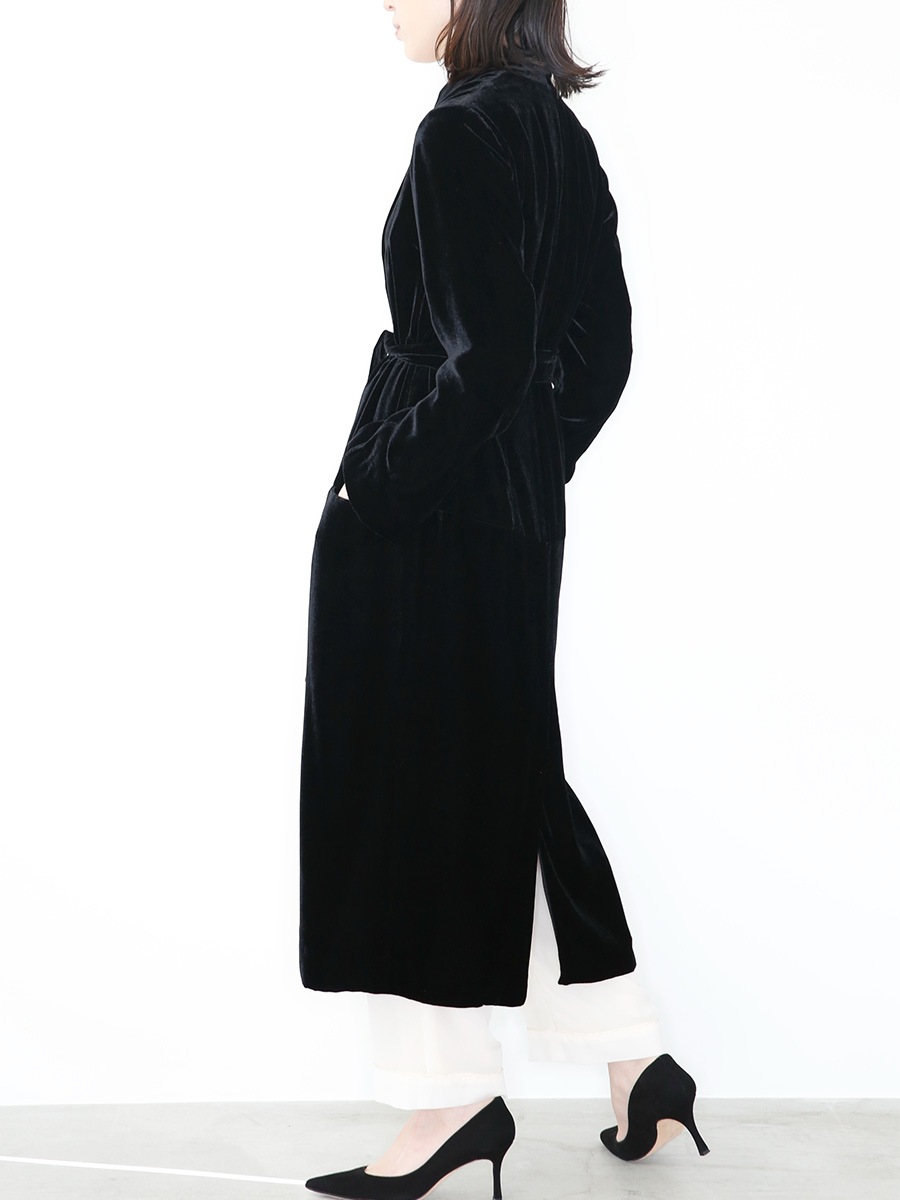 VELVET GOWN COAT