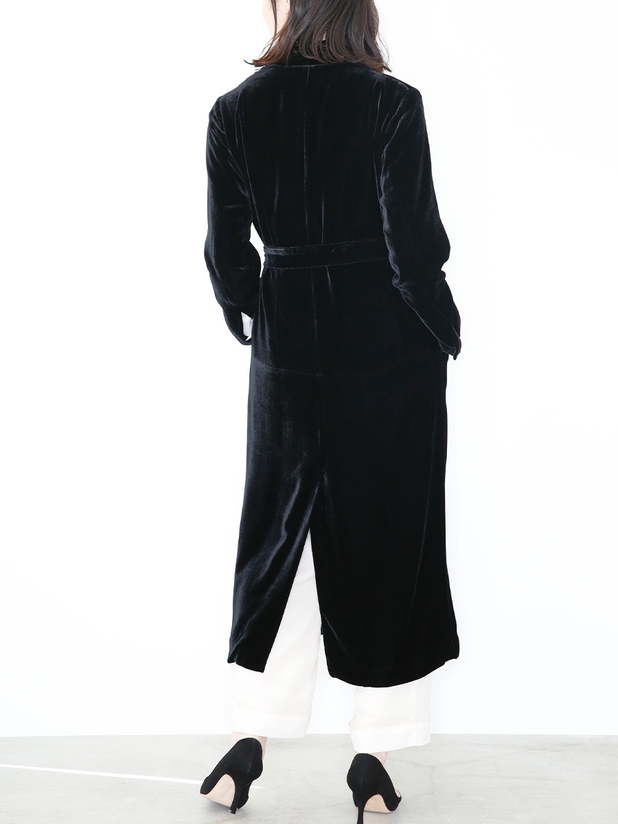 VELVET GOWN COAT