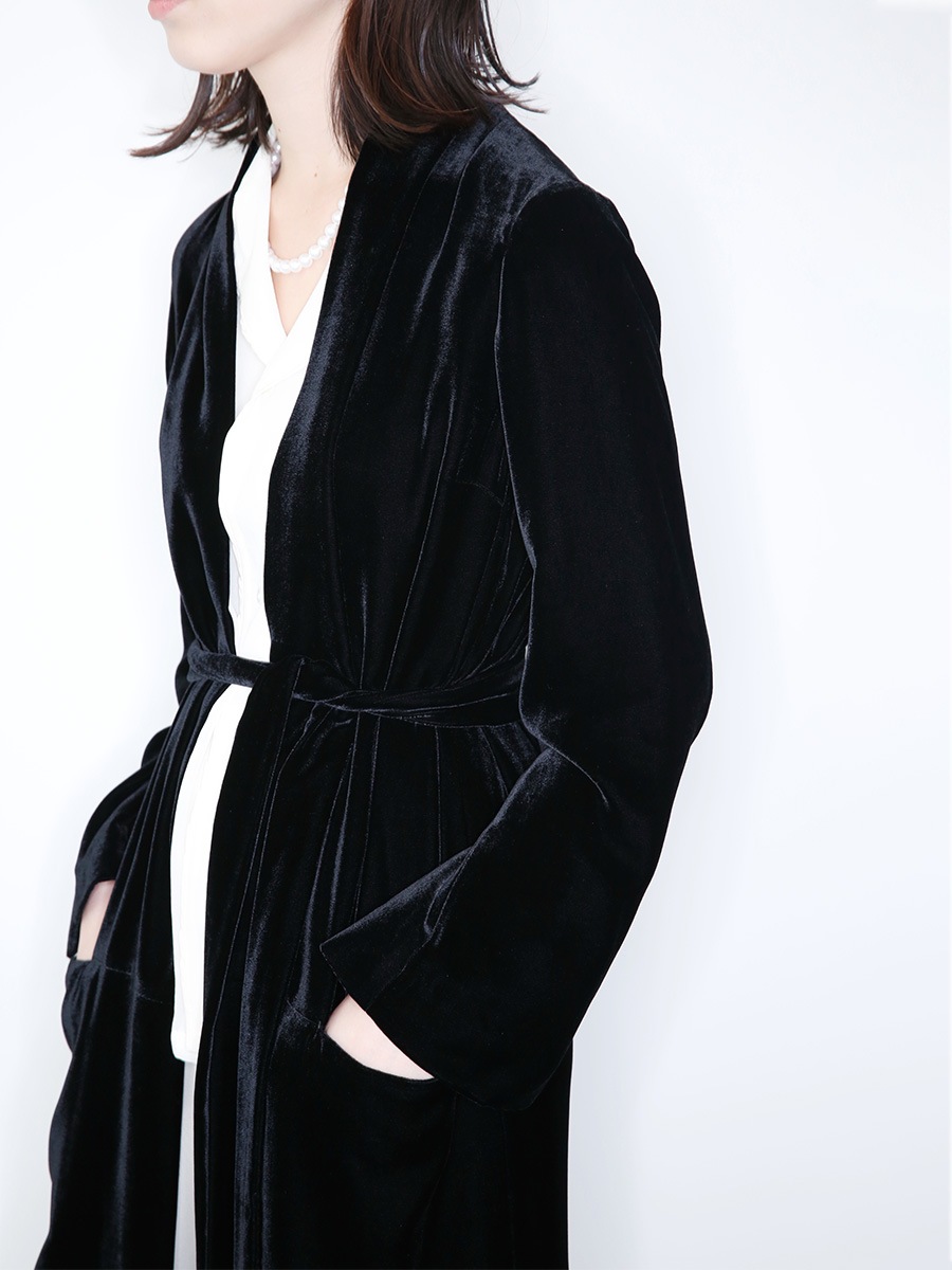 VELVET GOWN COAT