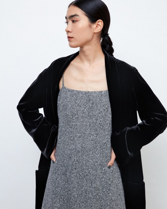 VELVET GOWN COAT