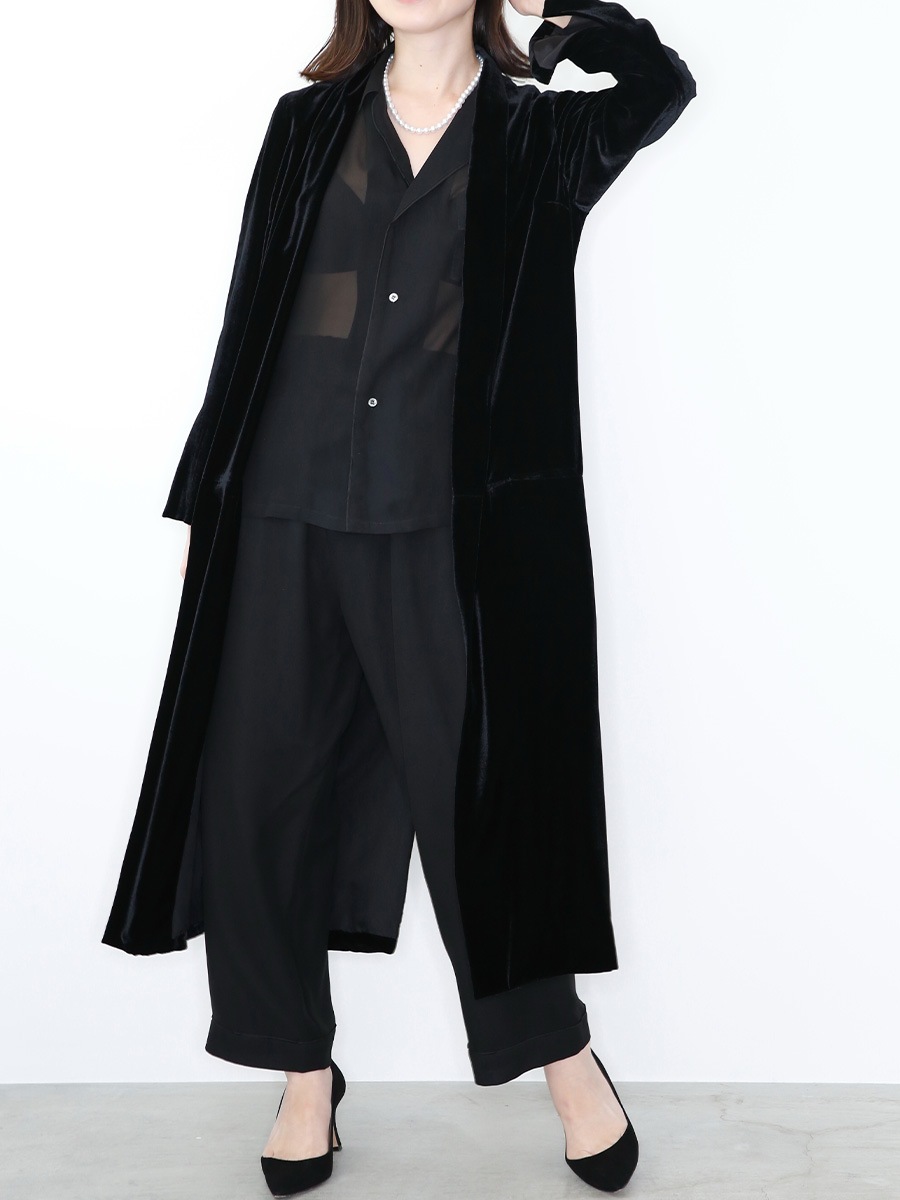VELVET GOWN COAT