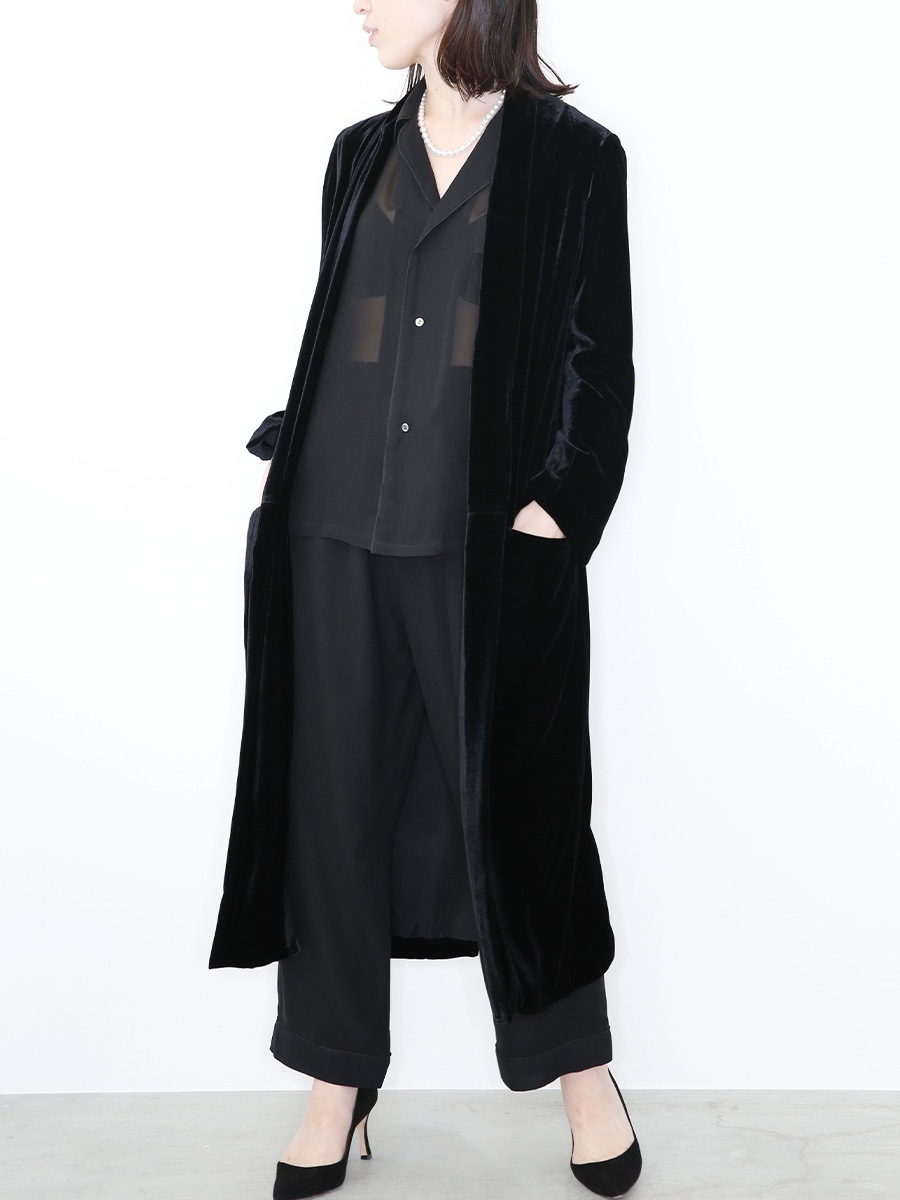 VELVET GOWN COAT