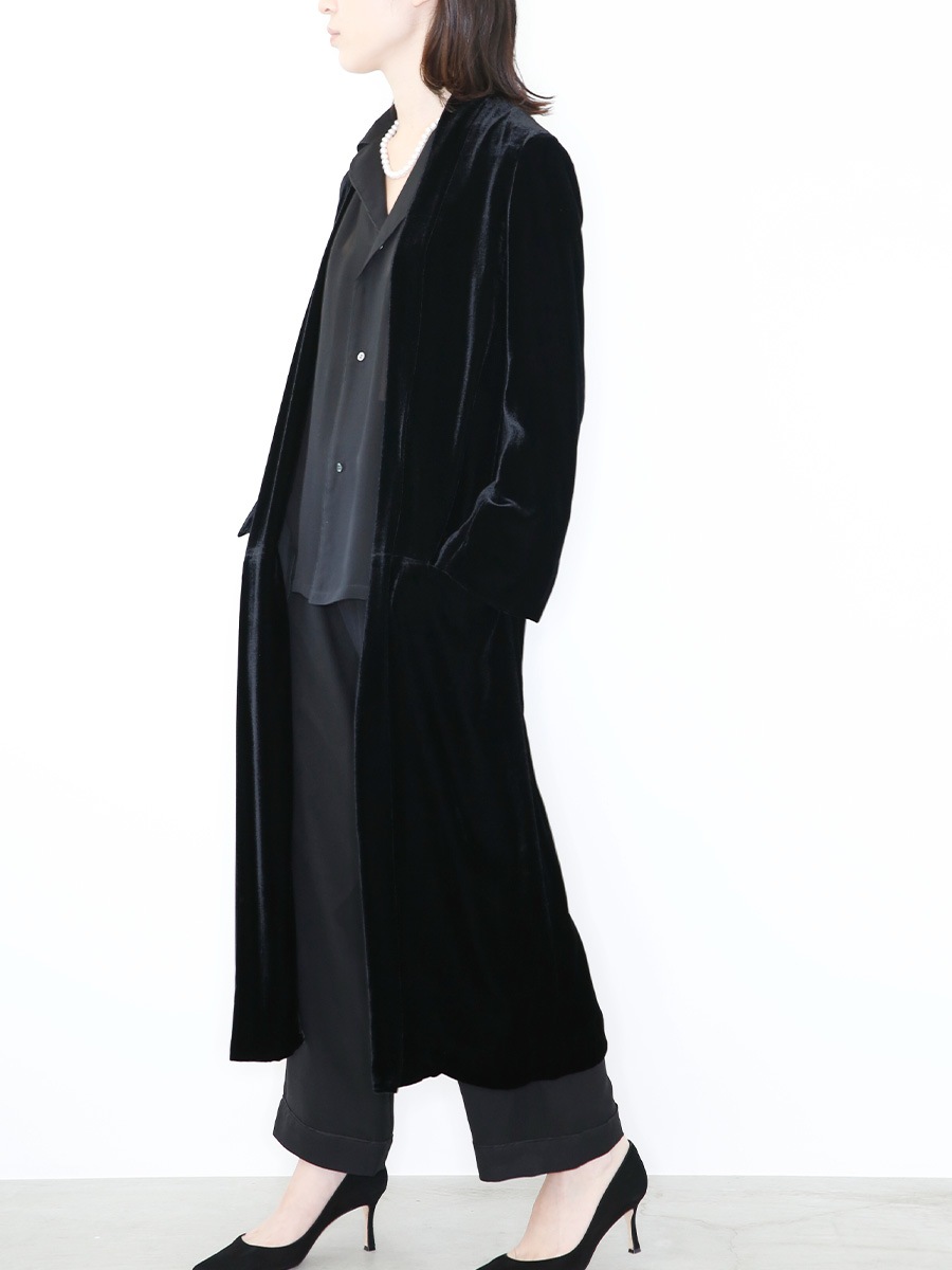 VELVET GOWN COAT