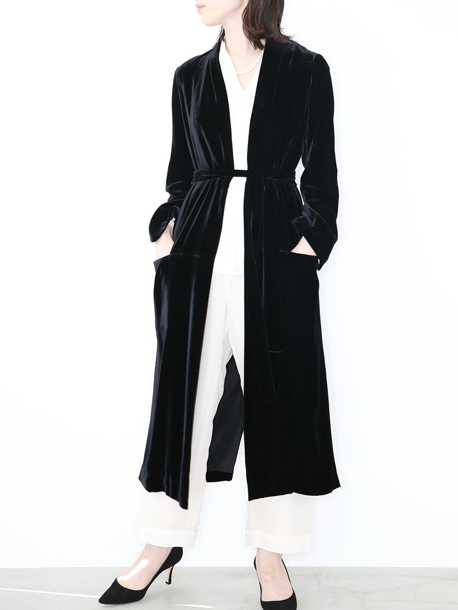 VELVET GOWN COAT