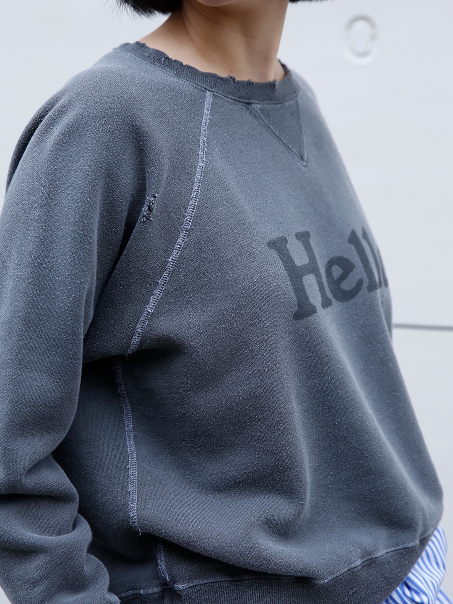 VINTAGE HELLO SWEAT L/S URAKE DYED | CUT&SEWN | MADISONBLUE
