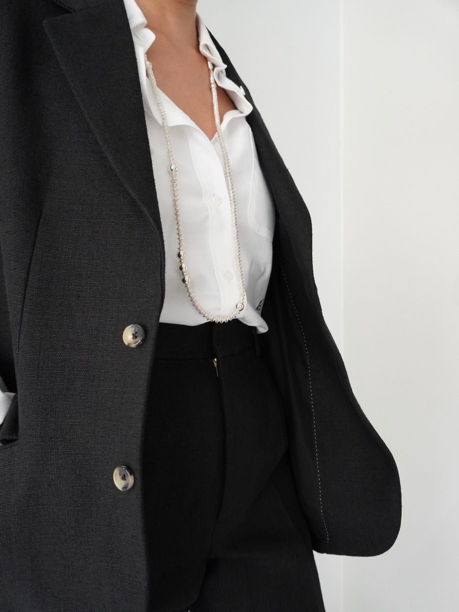 HIGH WAIST TUCK TAPEARED PANTS LINEN