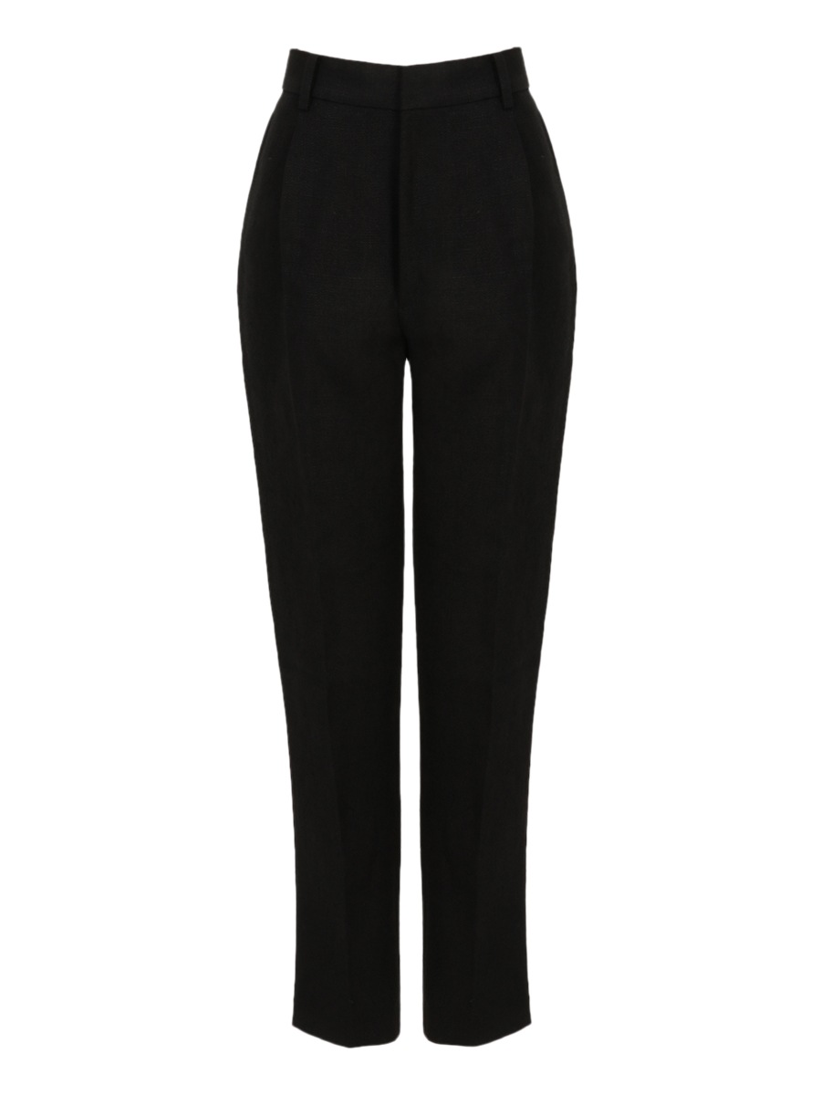 HIGH WAIST TUCK TAPEARED PANTS LINEN