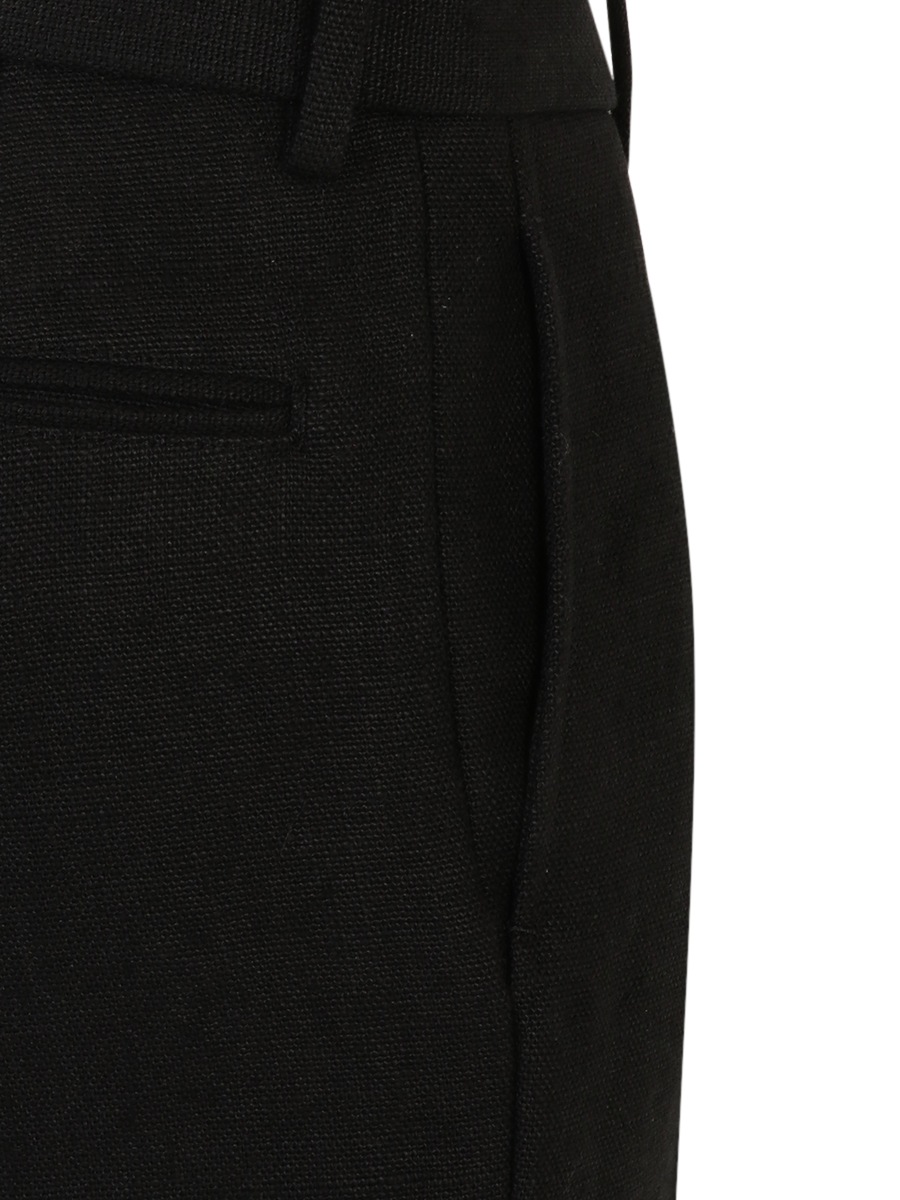 HIGH WAIST TUCK TAPEARED PANTS LINEN