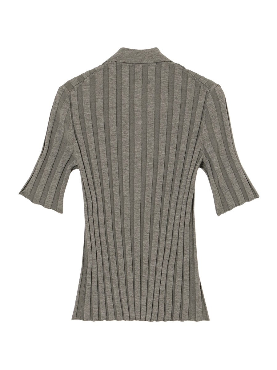 H/S WIDE RIB POLO | KNIT | MADISONBLUE