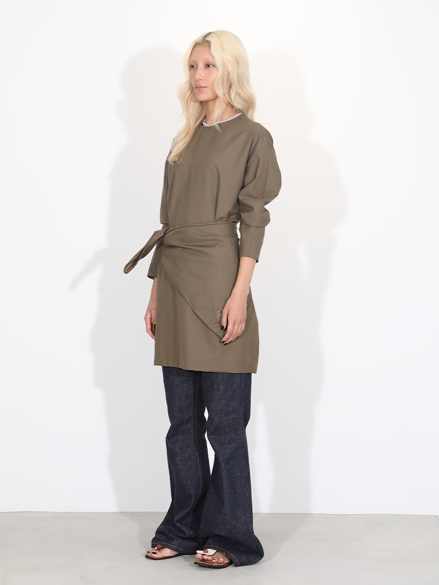 CREW NECK L/S DRESS W/M