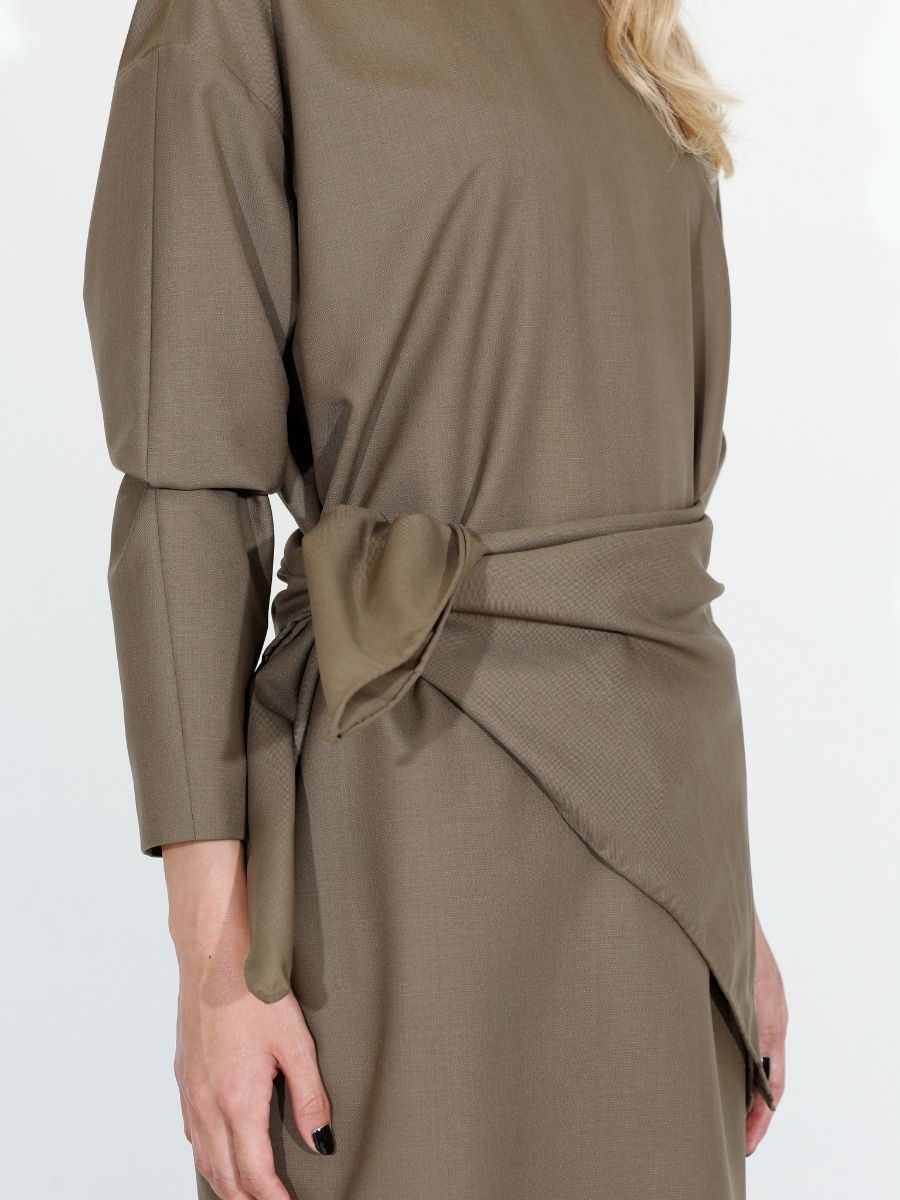 CREW NECK L/S DRESS W/M