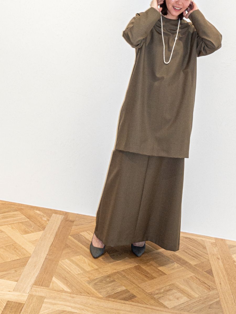 CREW NECK L/S DRESS W/M