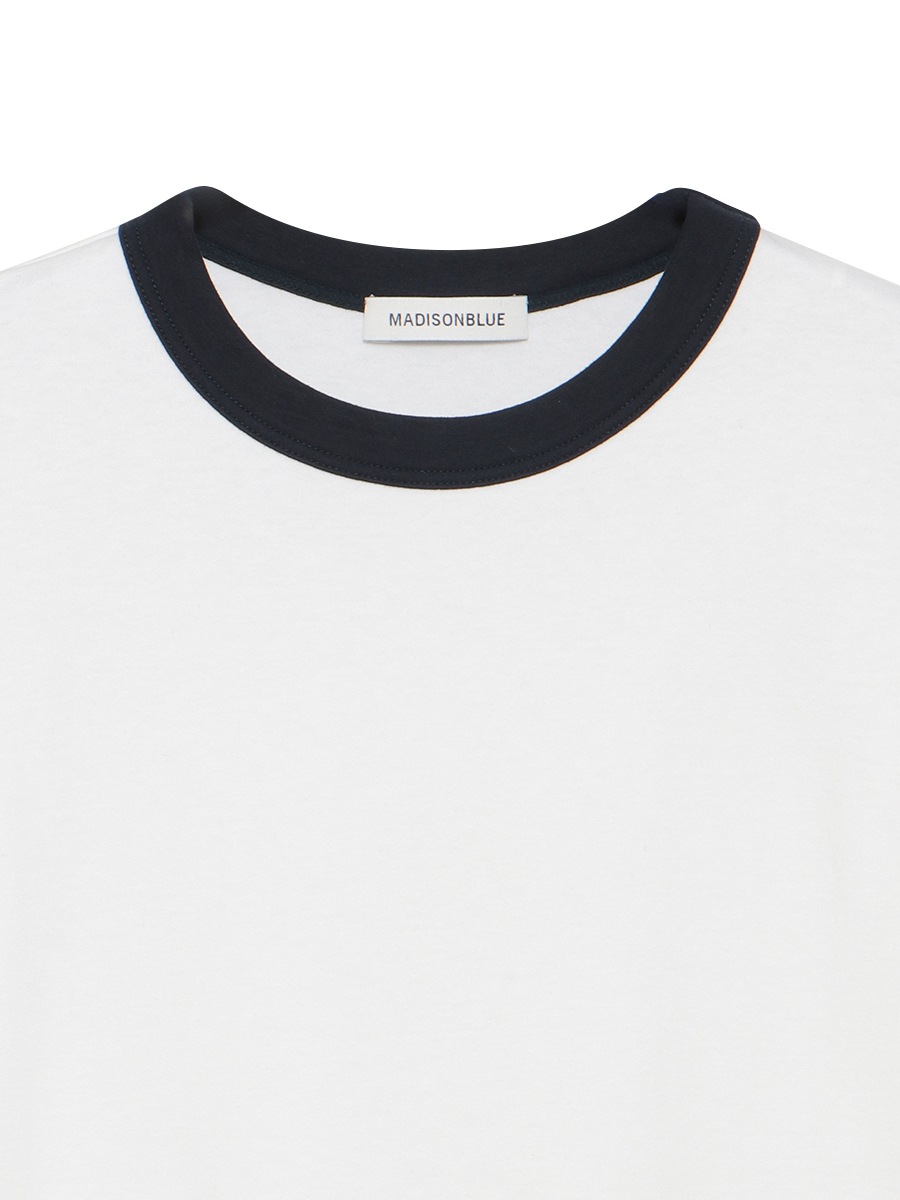 BI-COLOR TRIM CREW NECK TEE MNS