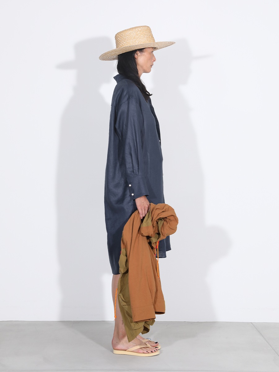 OVERSIZED SPLIT TUCK OP LINEN