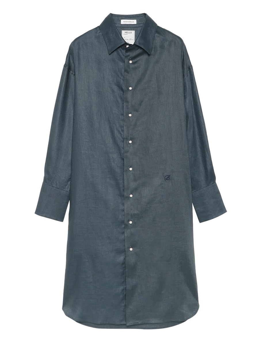 OVERSIZED SPLIT TUCK OP LINEN