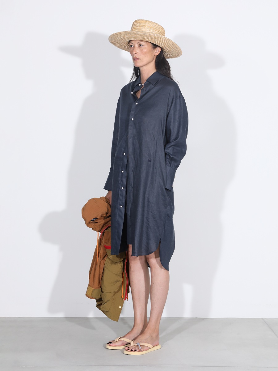 OVERSIZED SPLIT TUCK OP LINEN