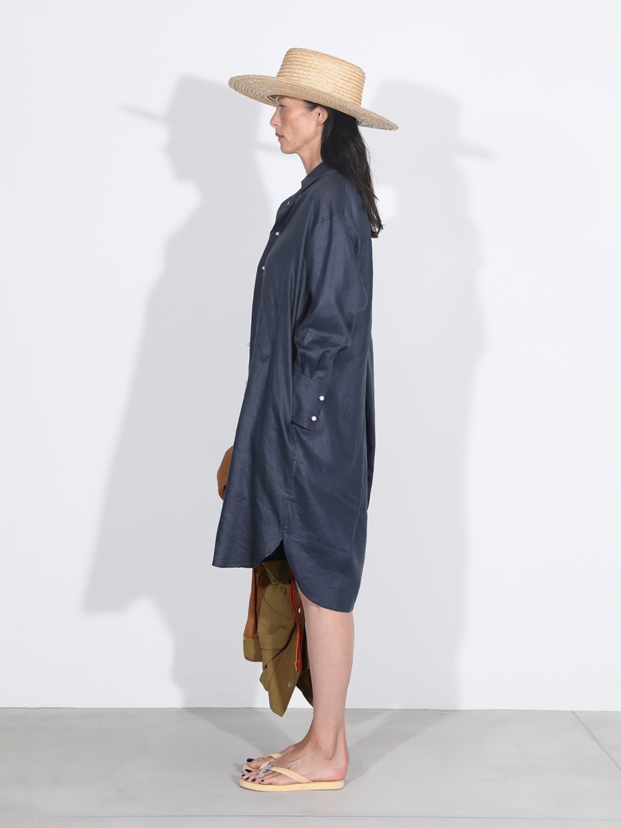 OVERSIZED SPLIT TUCK OP LINEN