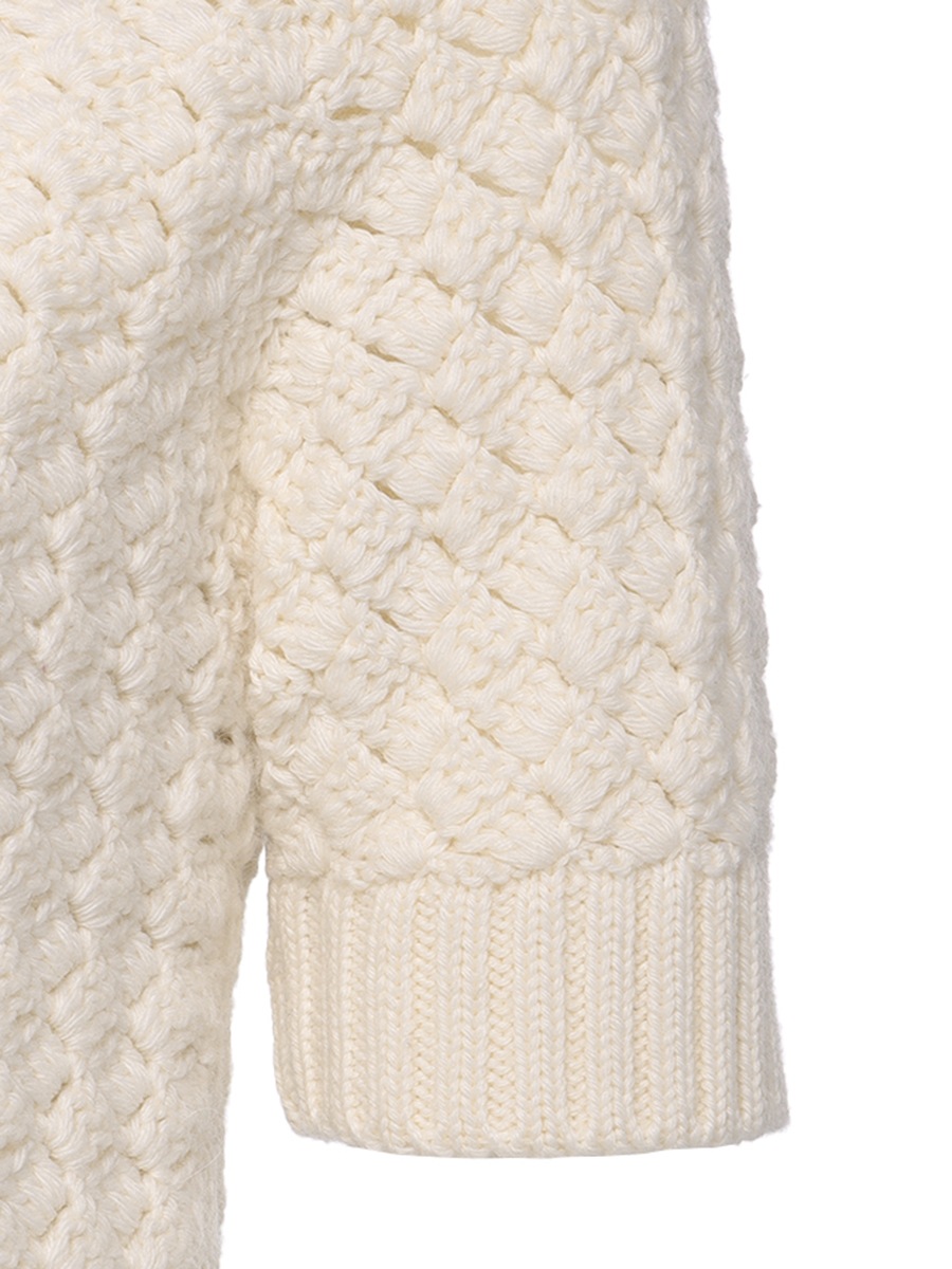 MADISONBLUE - MADISONBLUE　ROUND COLLAR POLO KNIT CROCHET POLO KNIT | KNIT | MADISONBLUE