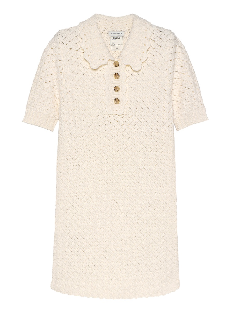 ＜SOLD OUT＞CROCHET POLO DRESS