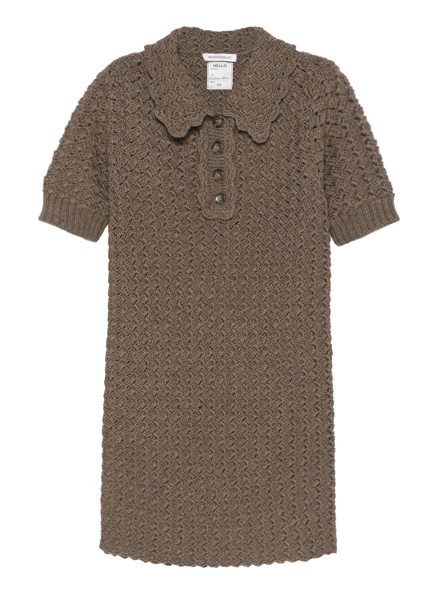 ＜SOLD OUT＞CROCHET POLO DRESS