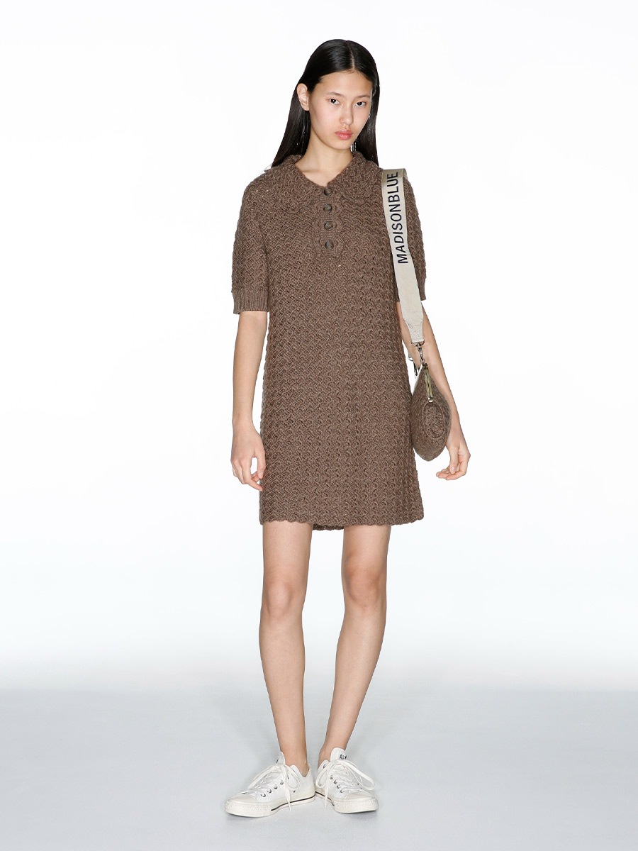 ＜SOLD OUT＞CROCHET POLO DRESS