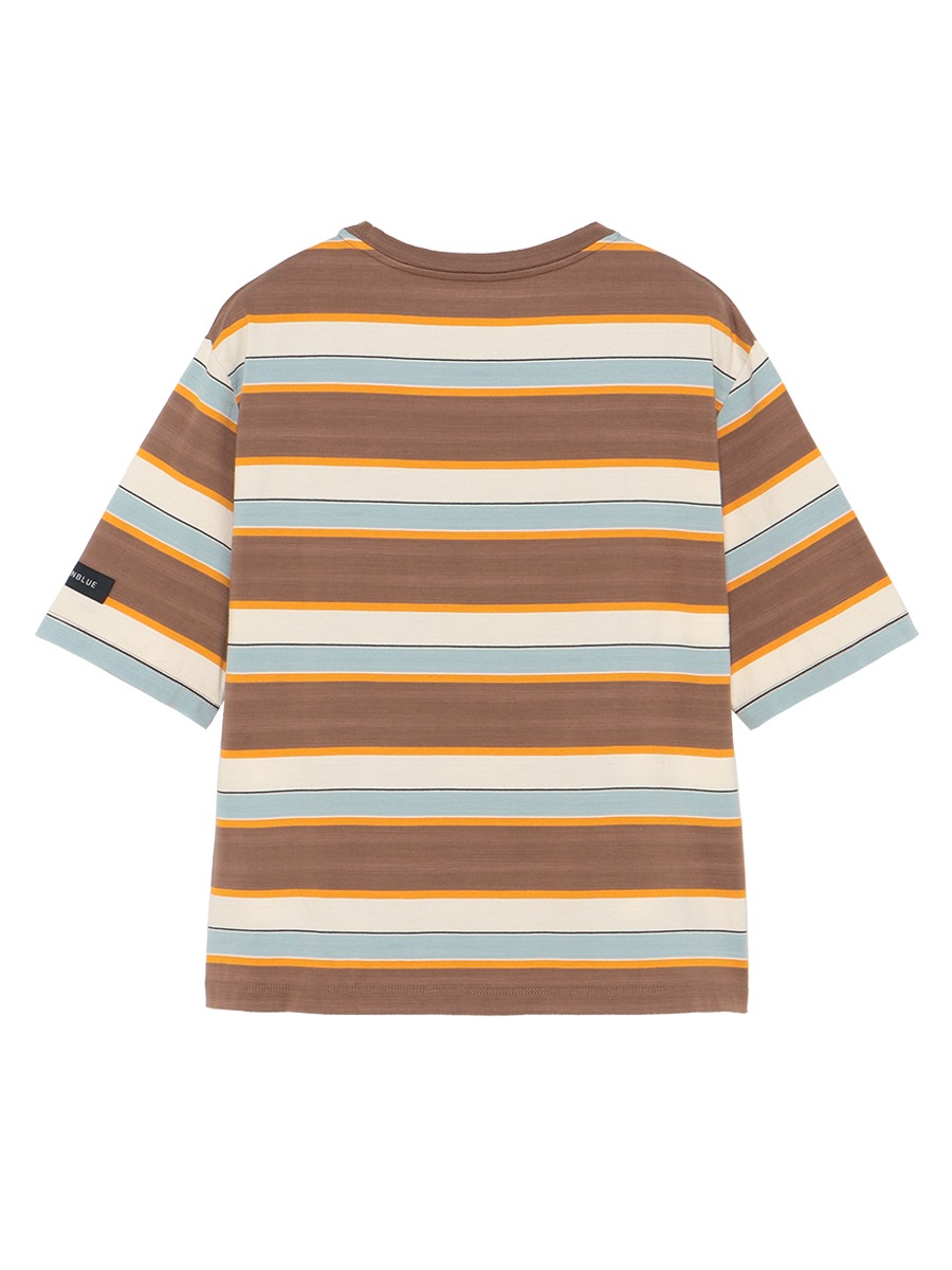 <SOLD OUT>HORIZONTAL STRIPES POCKET TEE