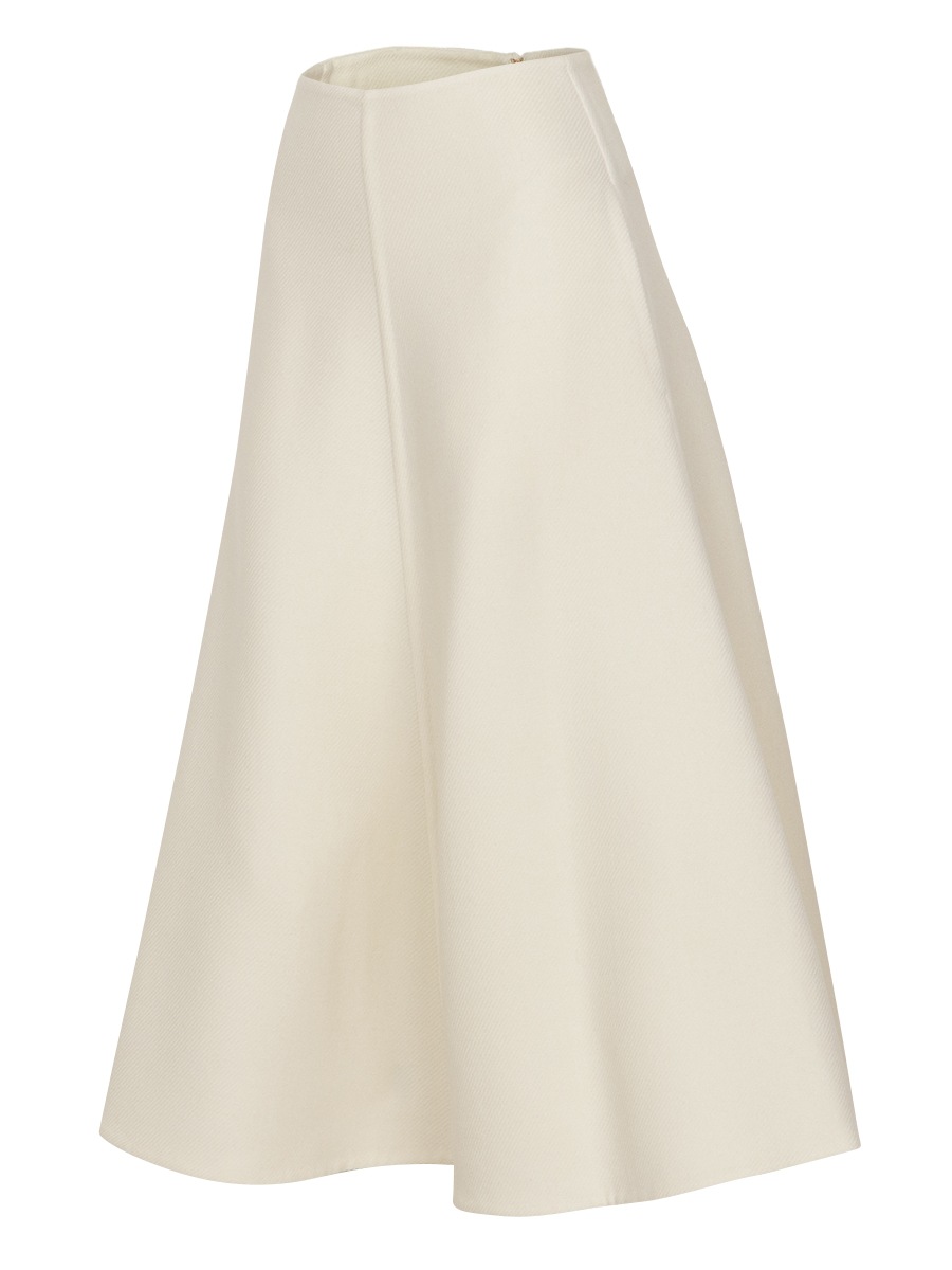 REVER FLARE SKIRT WOOL TWILL