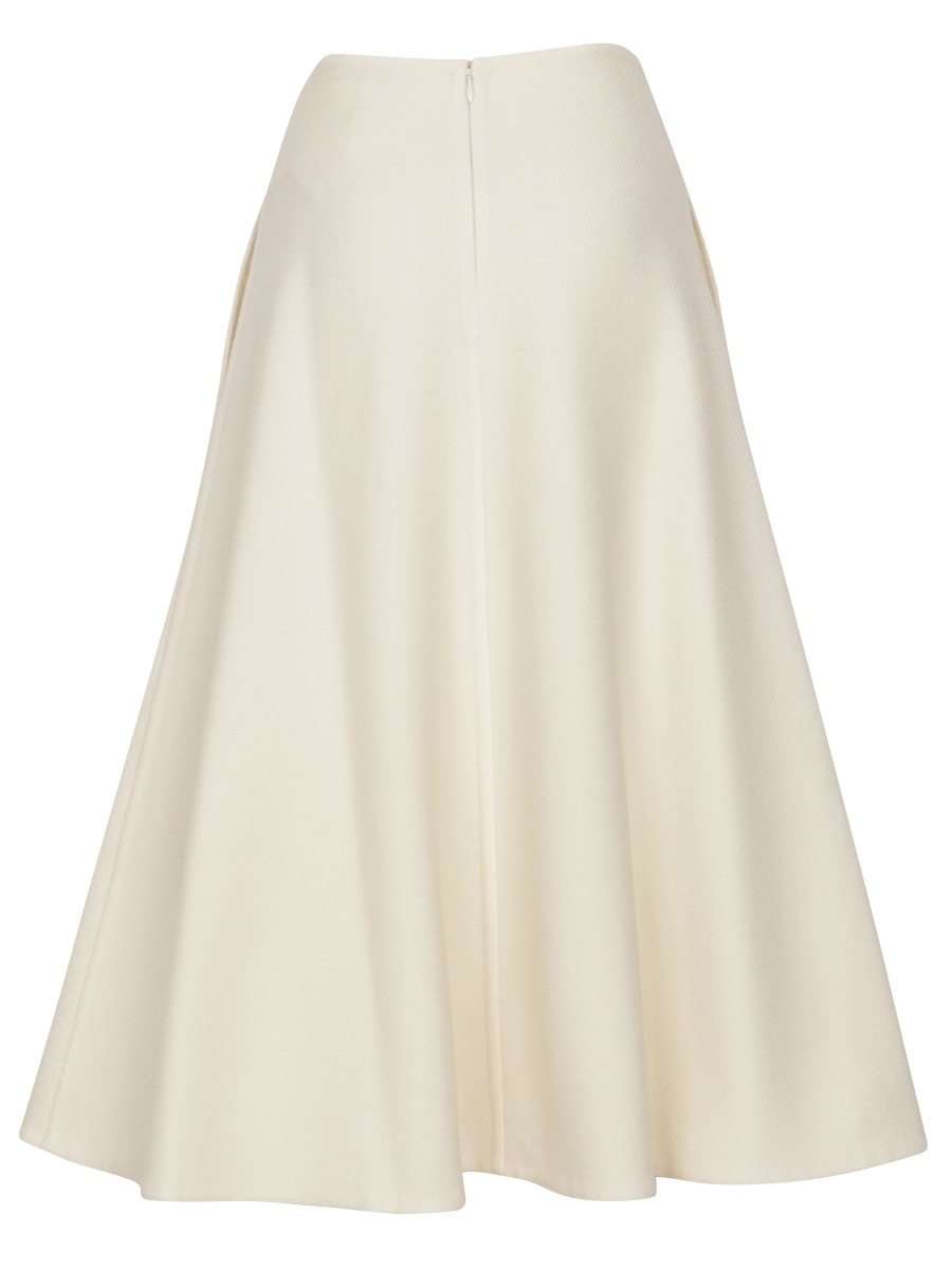 REVER FLARE SKIRT WOOL TWILL