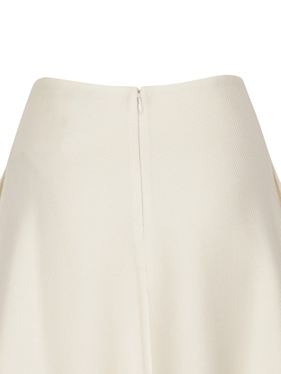REVER FLARE SKIRT WOOL TWILL