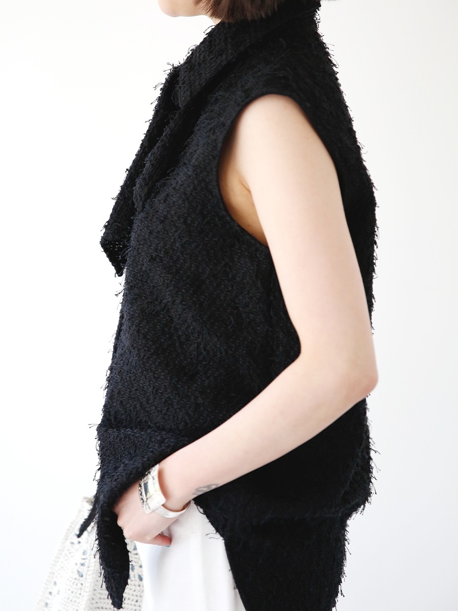 SLEEVELESS TIE BL LINTON