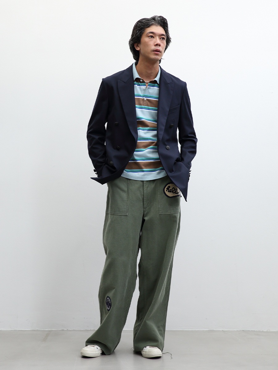 BRIEFING MS PANEL STRIPE POLO ネイビー BRIEFING MS PANEL STRIPE POLO ネイビー BRIEFING MS PANEL