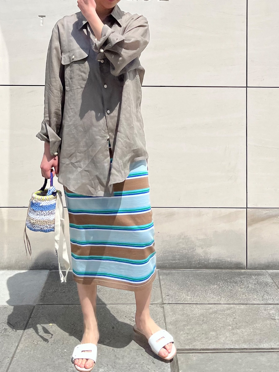 HORIZONTAL STRIPES TIGHT LONG SK | SEASON | MADISONBLUE