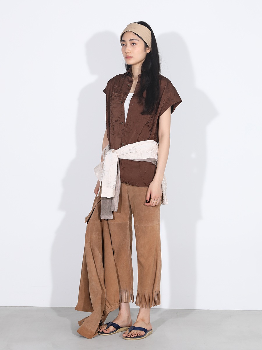 J.BRADLEY SLEEVELESS SHIRT SATIN