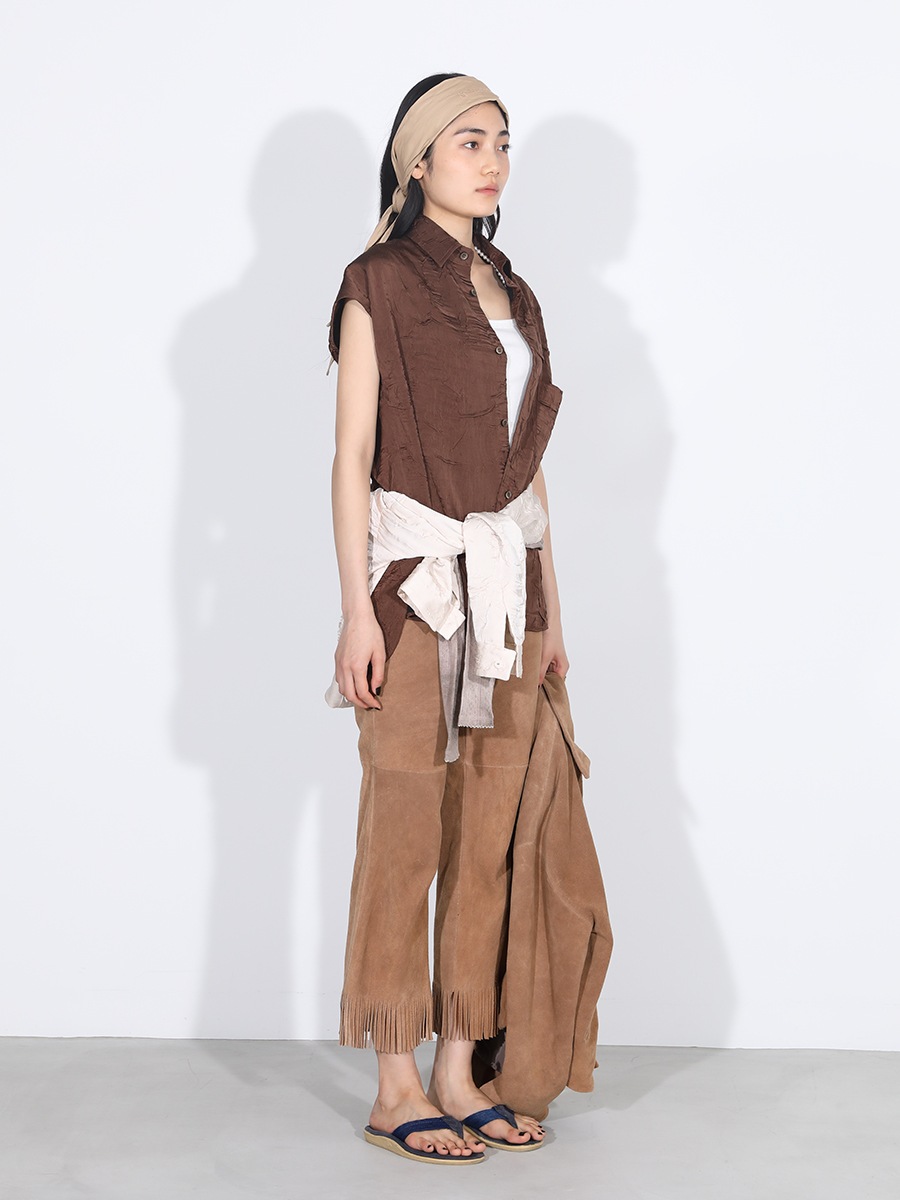 J.BRADLEY SLEEVELESS SHIRT SATIN