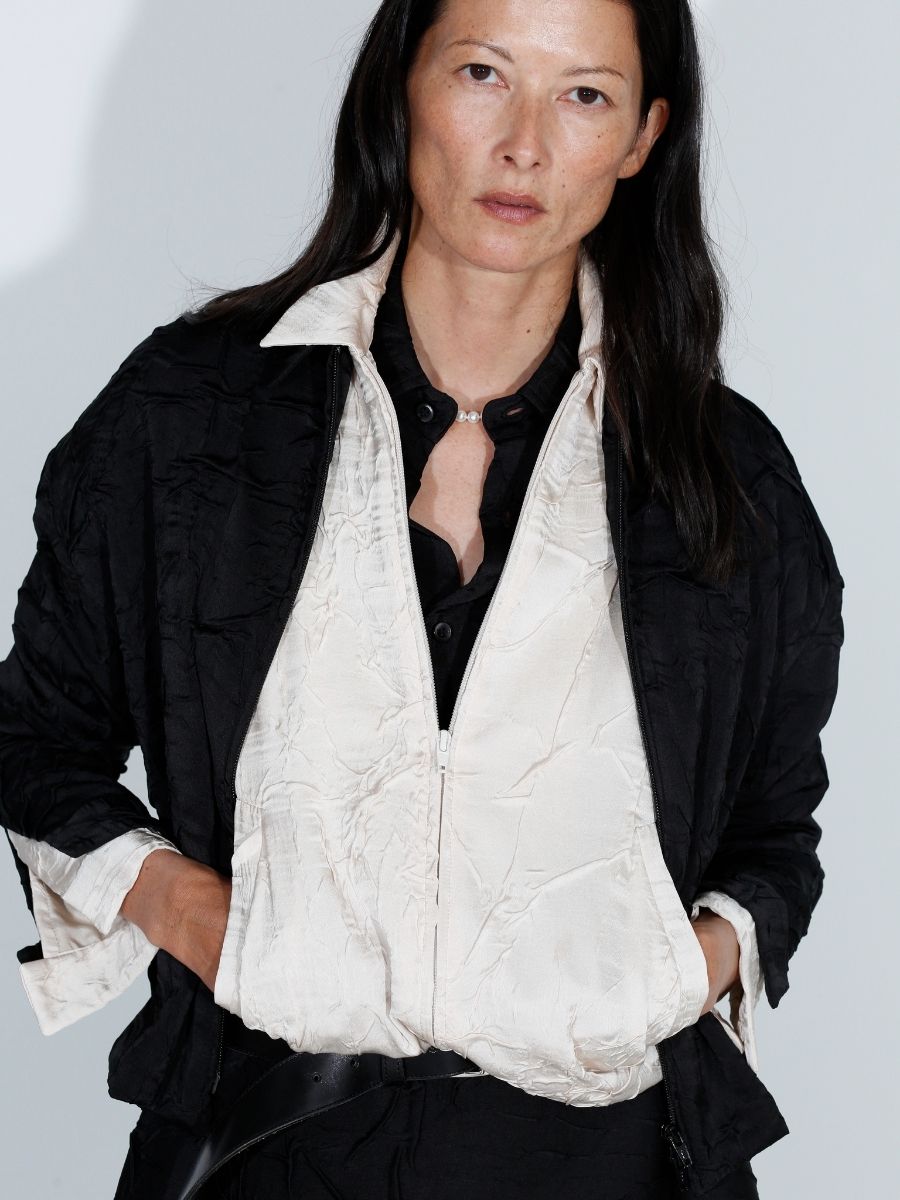 J.BRADLEY SLEEVELESS SHIRT SATIN