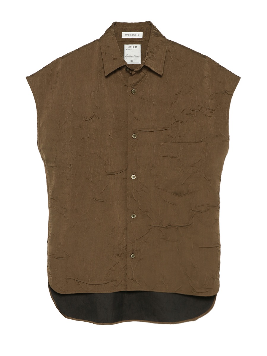 J.BRADLEY SLEEVELESS SHIRT SATIN