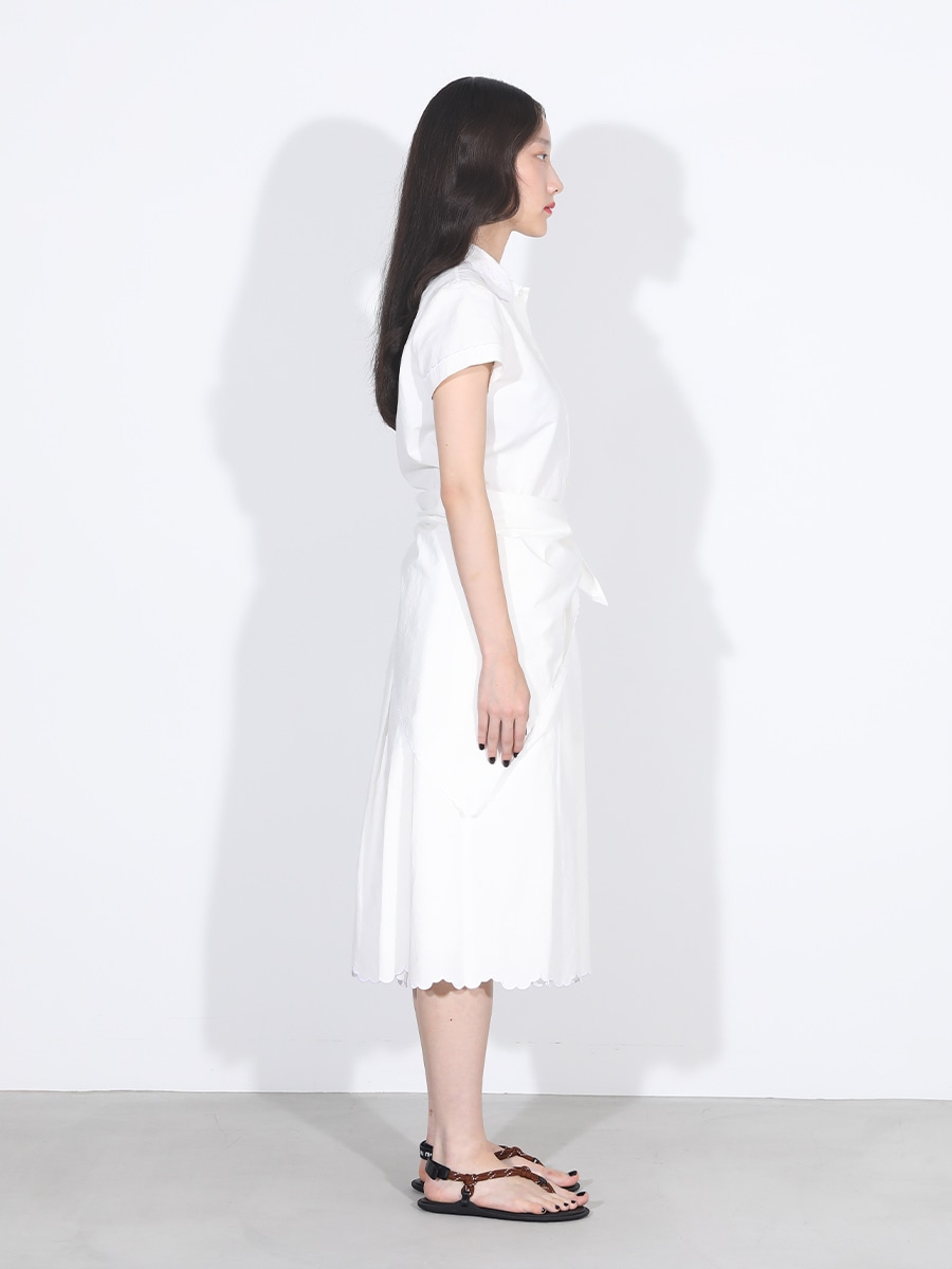 ROUND COLLAR H/S SH EMBROIDERY C/LI