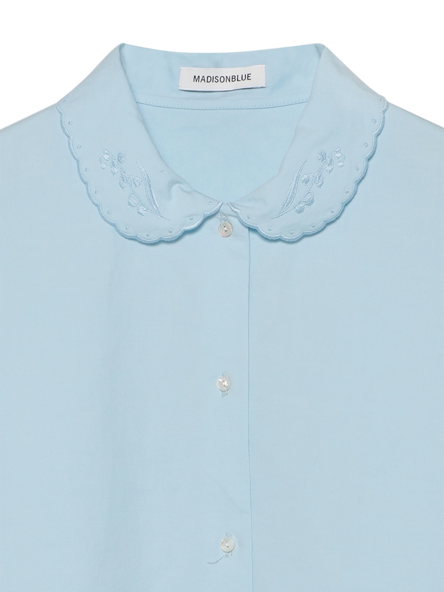 ROUND COLLAR H/S SH EMBROIDERY C/LI | ALL | MADISONBLUE