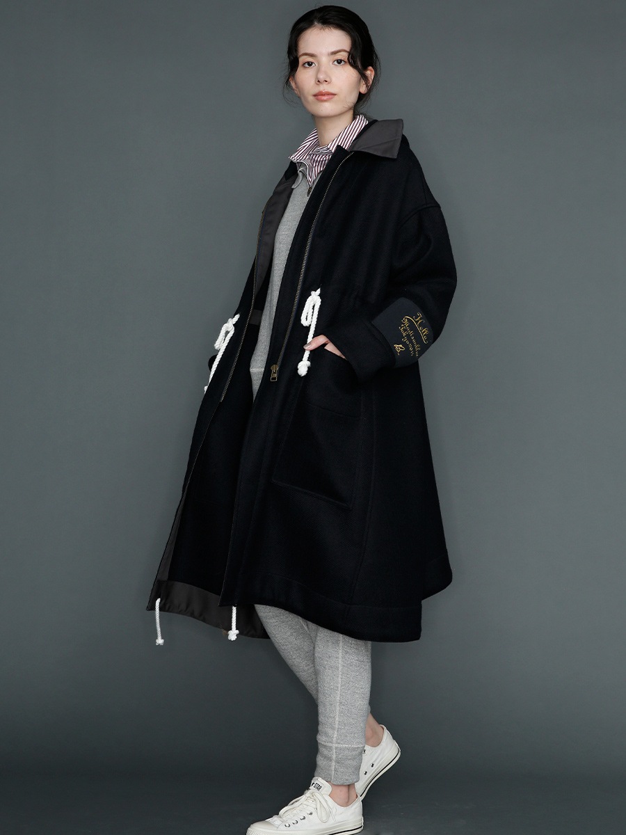 HOODED COAT WOOL | COAT | MADISONBLUE