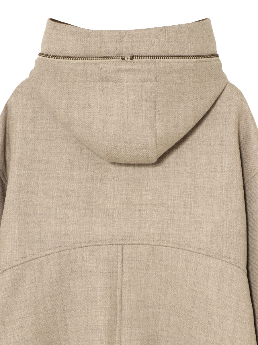 HOODED COAT WOOL
