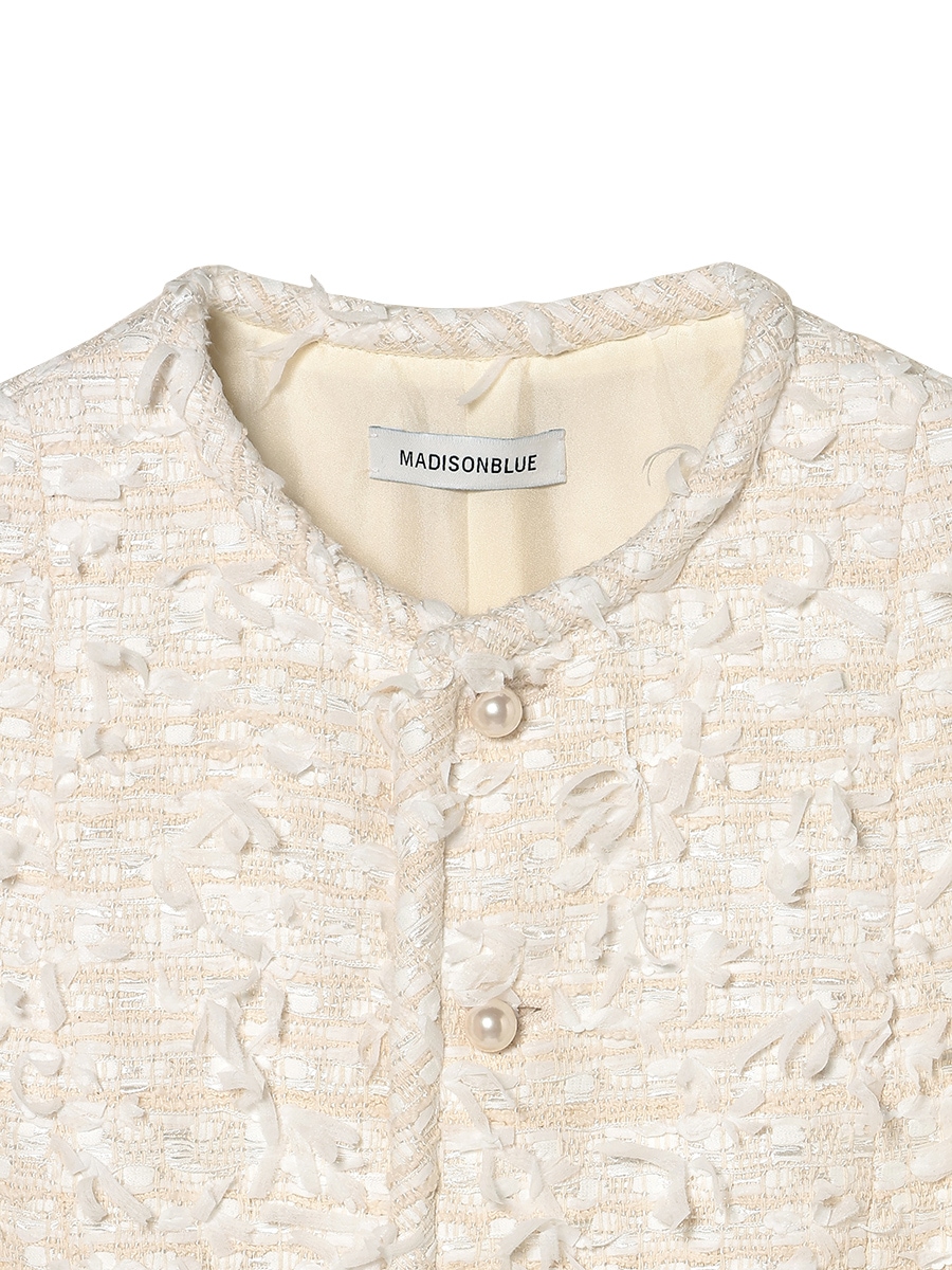 CREW NECK VEST RIBBON TWEED | JACKET | MADISONBLUE