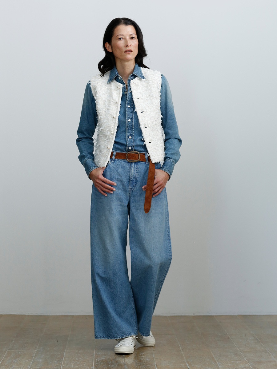 CREW NECK VEST RIBBON TWEED | ALL | MADISONBLUE