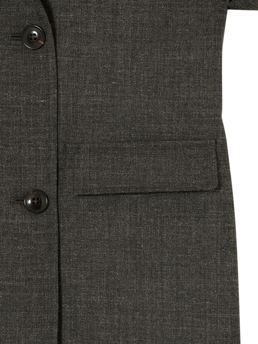 W BUTTON COAT WOOL