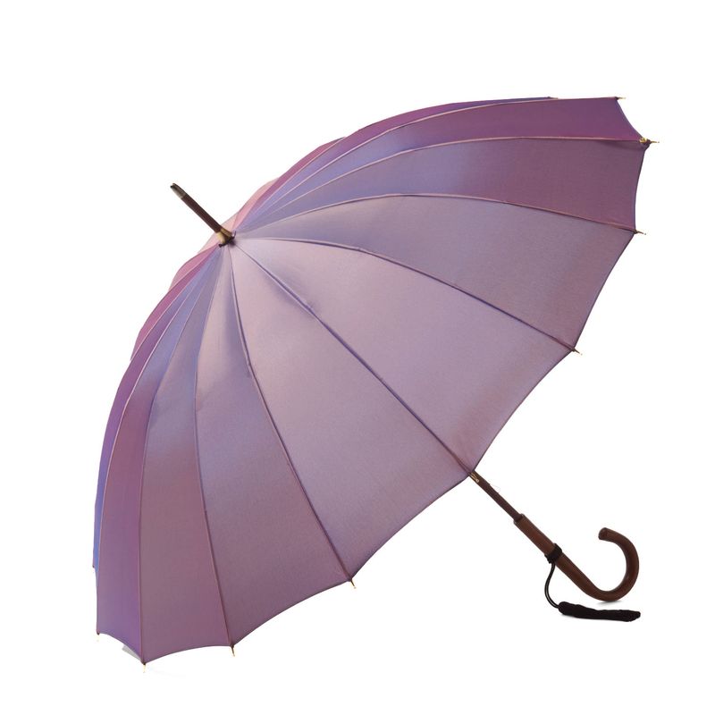 【新品未使用】前原光栄商店　洋傘　長傘　紫色 花柄 雨傘　16本骨　パープル レディース雨傘】花あかり-折りたたみ-パープル｜トンボ洋傘前原