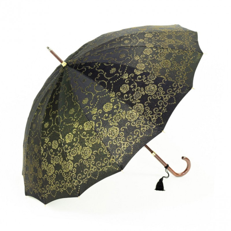 レディース雨傘】ロゼッタ-ボトルグリーン｜トンボ洋傘前原光榮商店
