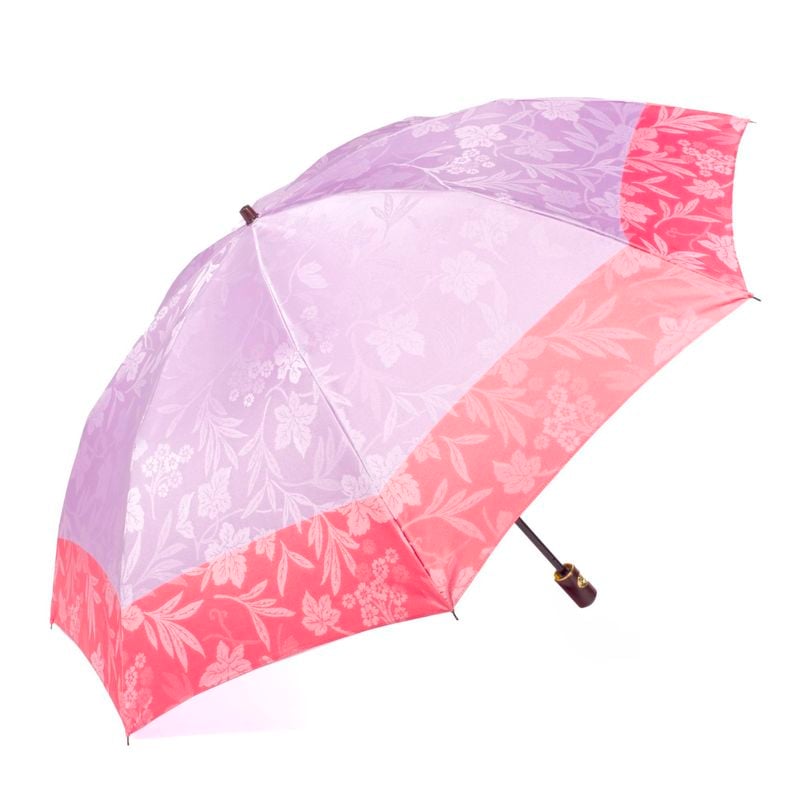 新品未使用タグ付　前原光栄商店　雨傘　日傘　ピンク　花柄　タッセル付き レディース雨傘】花あかり-折りたたみ-ピンク｜トンボ洋傘前原
