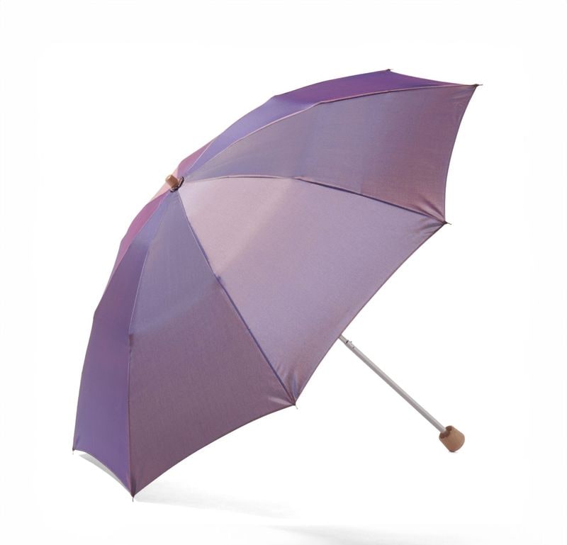 レディース雨傘】ボーダー-折りたたみ-パープル｜トンボ洋傘前原光榮