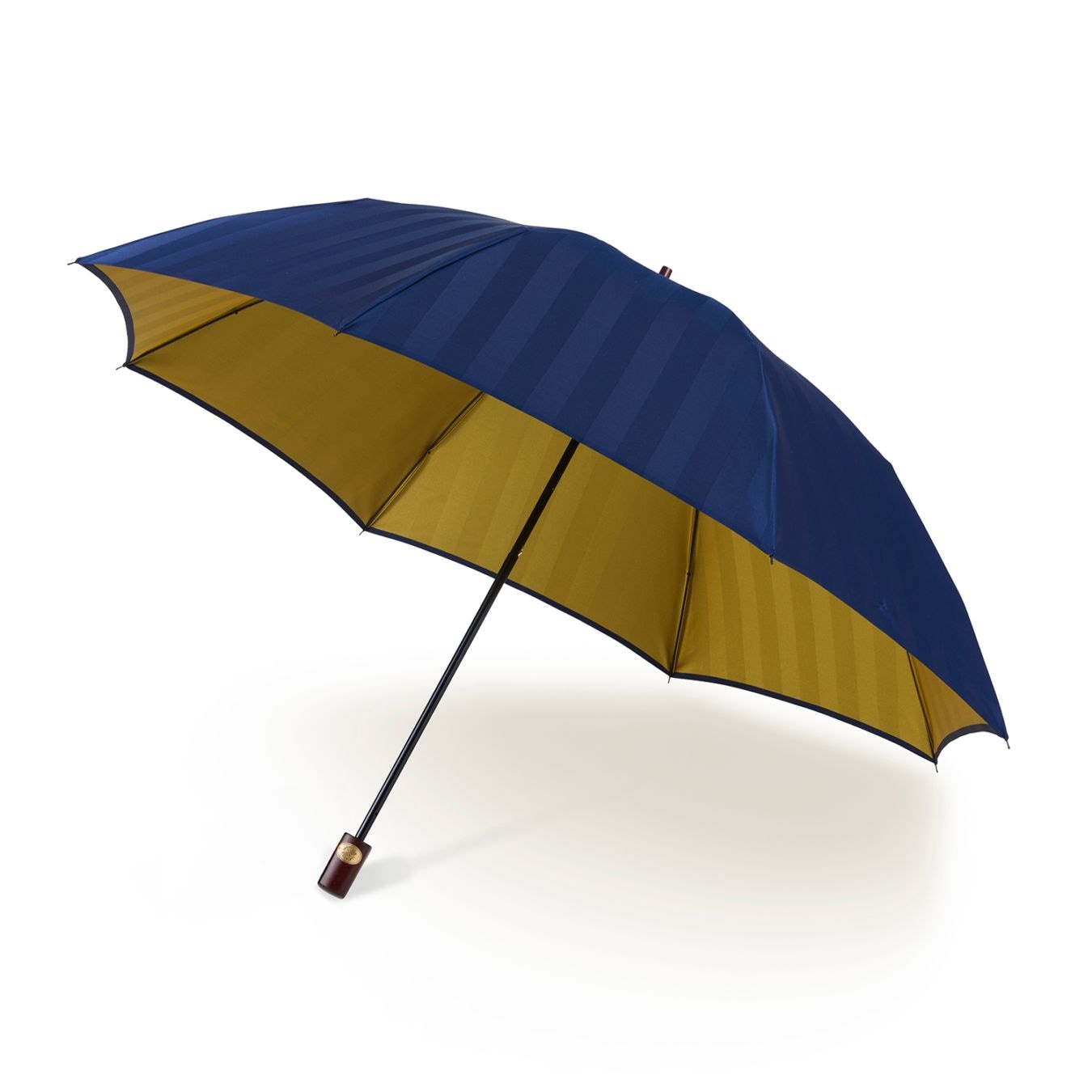 【新品】前原光榮商店 折りたたみ傘 シャドウ-ネイビー×ブラウン　前原光栄商店 メンズ雨傘】シャドウ-折りたたみ-ネイビー×ブラウン｜トンボ